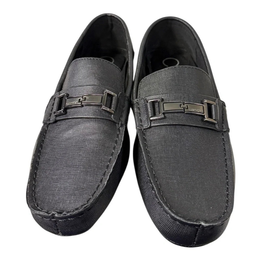 Calvin Klein Men’s Black Loafers Size 10.5 Slip-On Driving Shoes